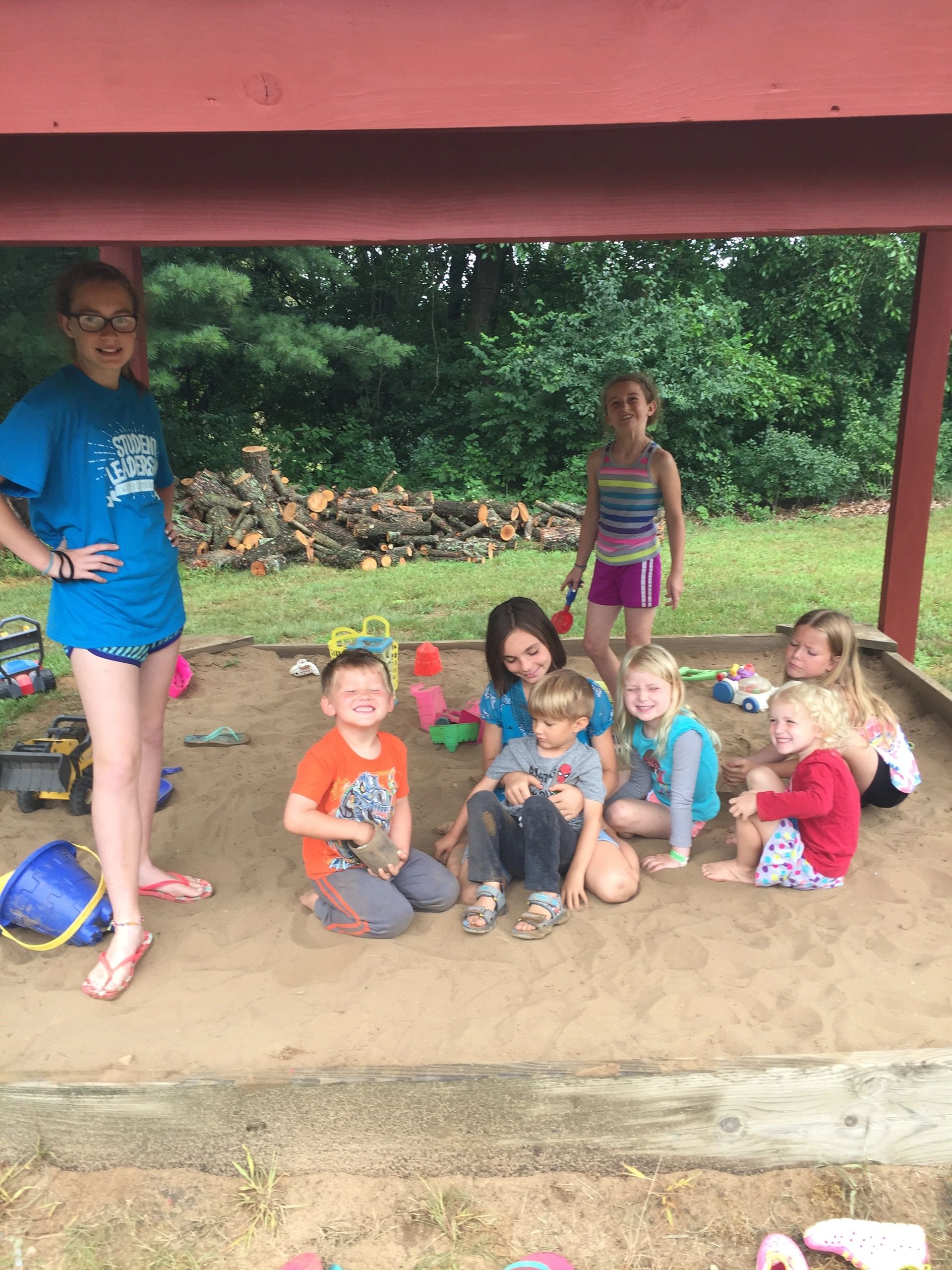 A group at the pavilion